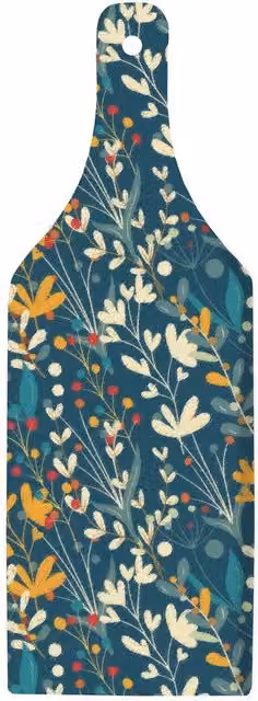 Purely Home Botanical Bottle Glass Serving Board in Blue