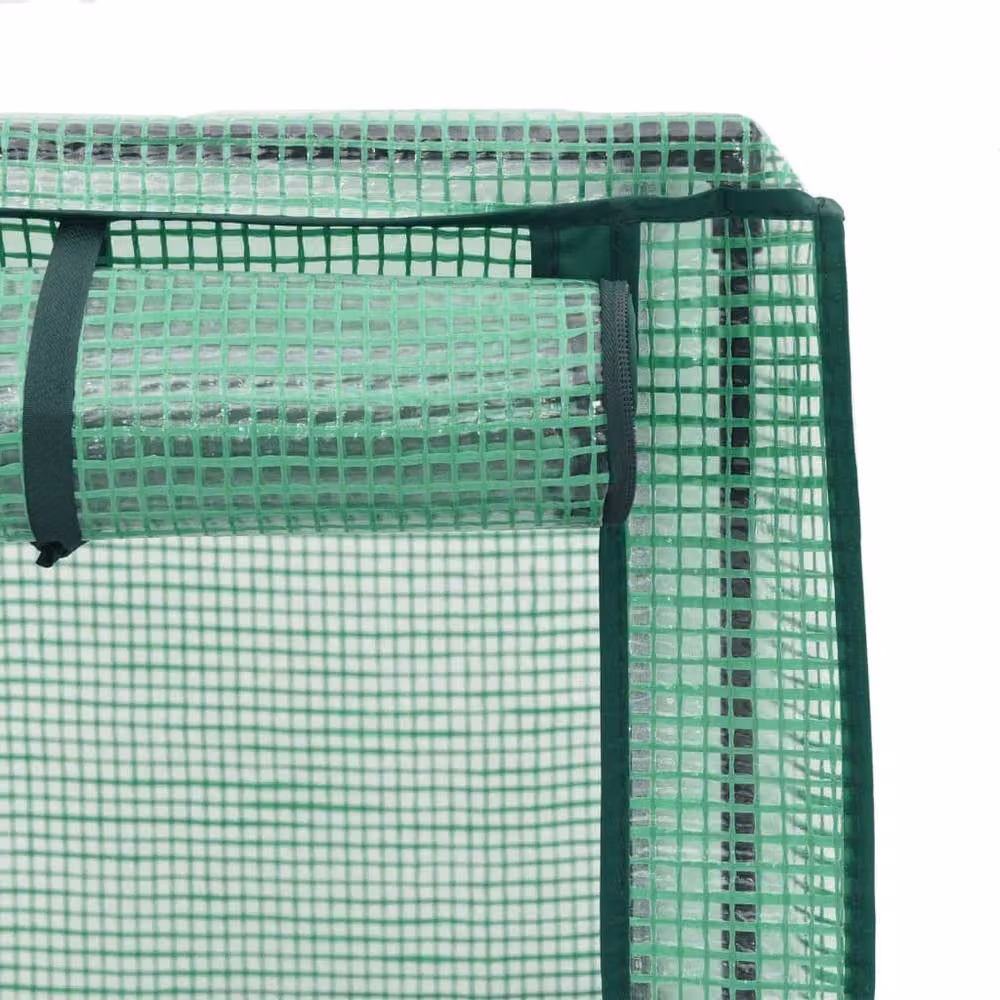 Berkfield Home Raised Bed with Greenhouse Cover in Brown Rattan Look, W/D/H: 160 x 40 x 153 cm – 4