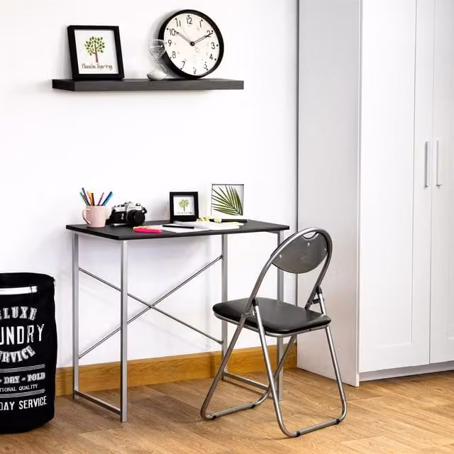 Harbour Housewares Industrial Writing Desk in Black