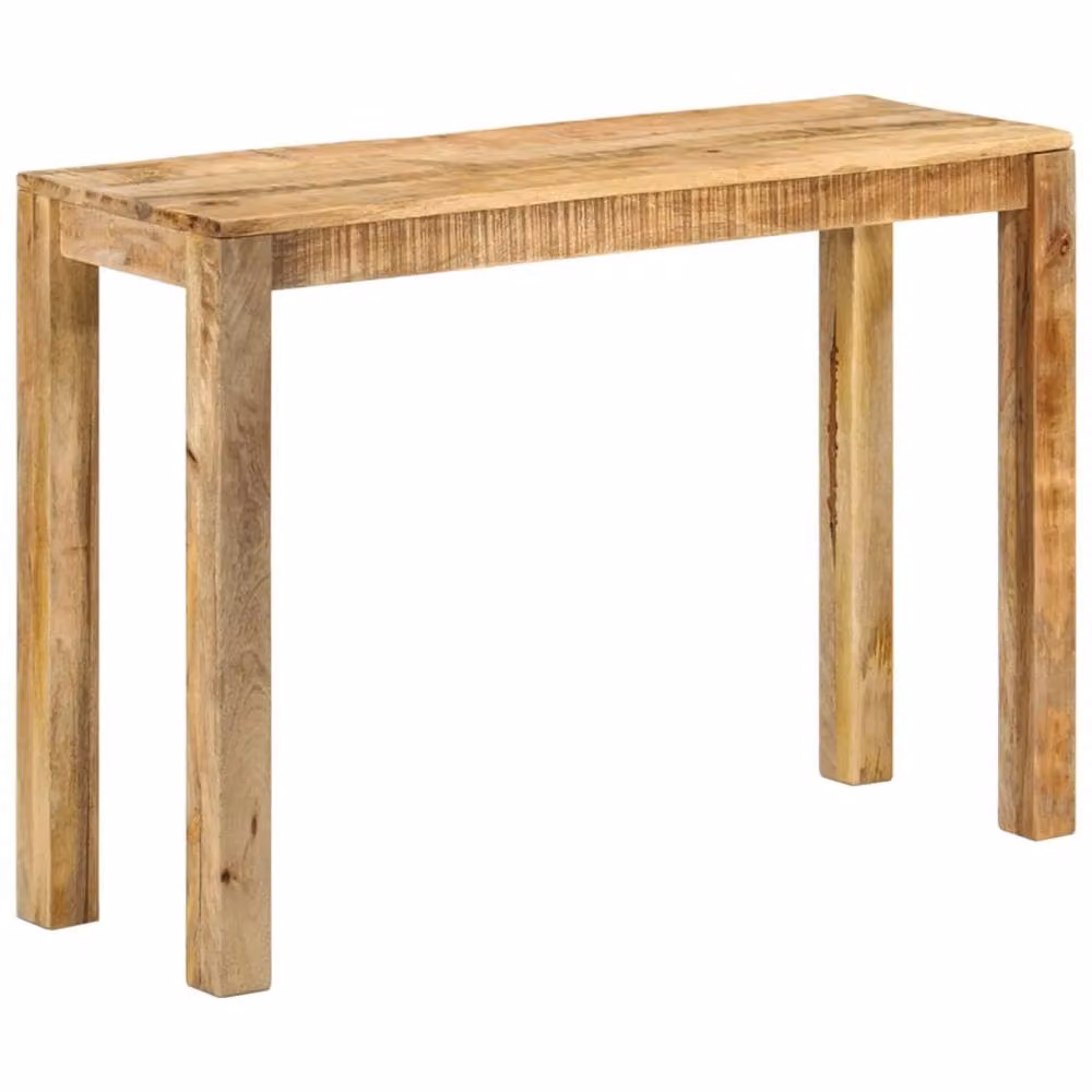 Berkfield Home Beautiful Console Table in Brown Rough Mango Wood, W: 110 cm, D: 35 cm, H: 76 cm – 2