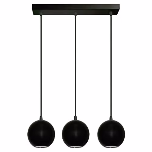 Netlighting Midway Straight Bar Pendant Ceiling Light Black 40cm