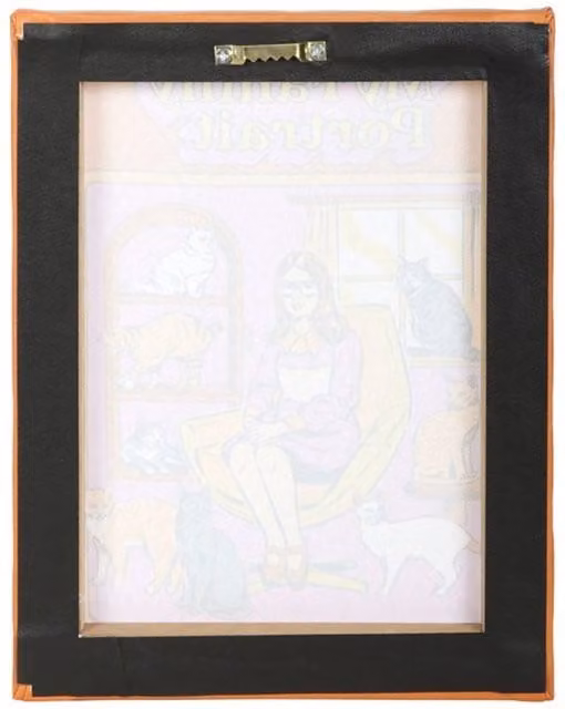 KDMK My Family Portrait Canvas Plaque by Steven Rhodes, Retro Yellow Wall Art, W: 19 cm, H: 25 cm