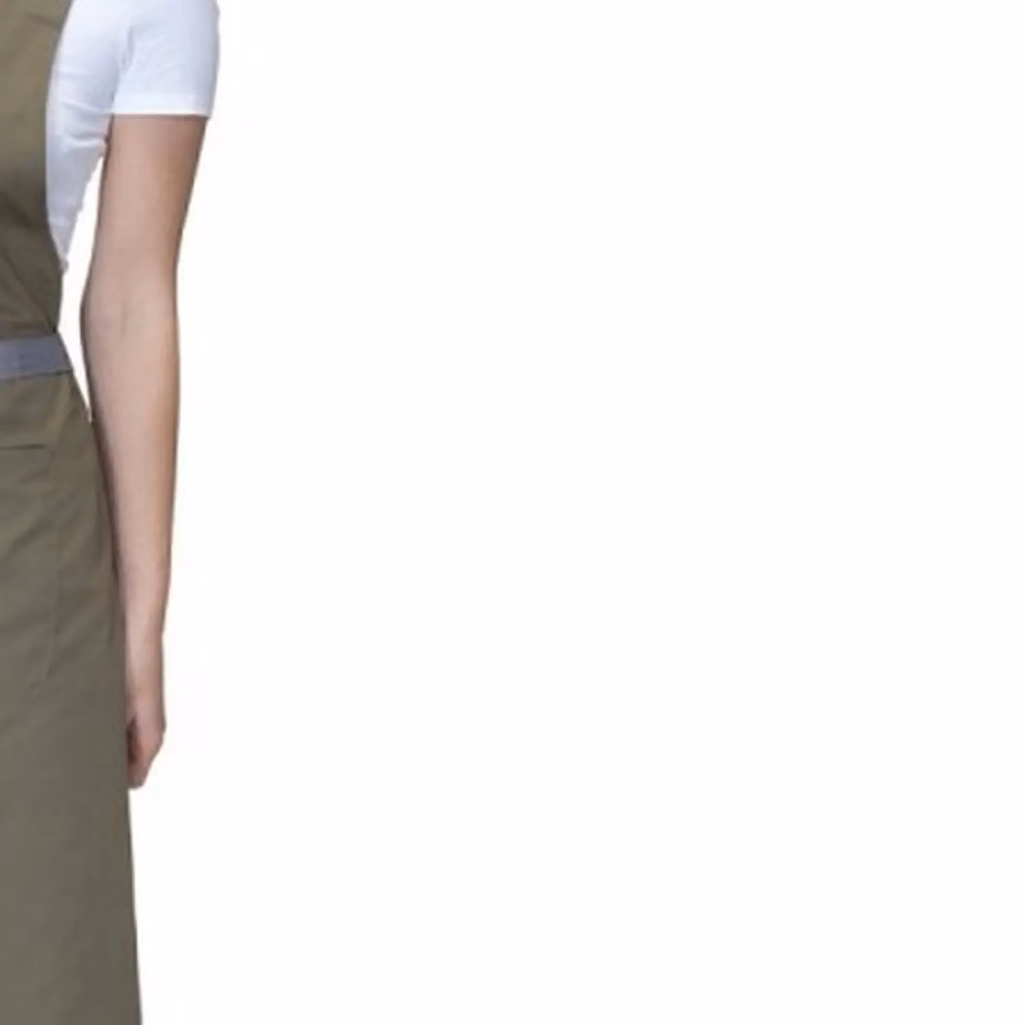 Dennys Cross Back Apron in Olive Green – 2