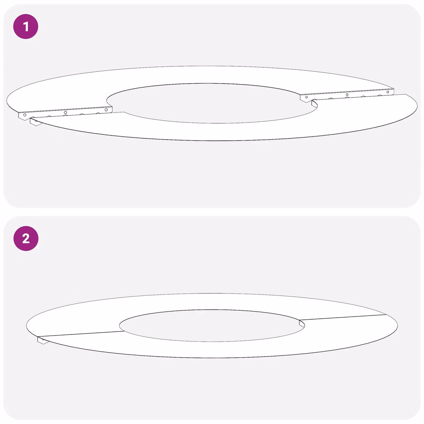 Berkfield Home Large Round Plastic Planter, White