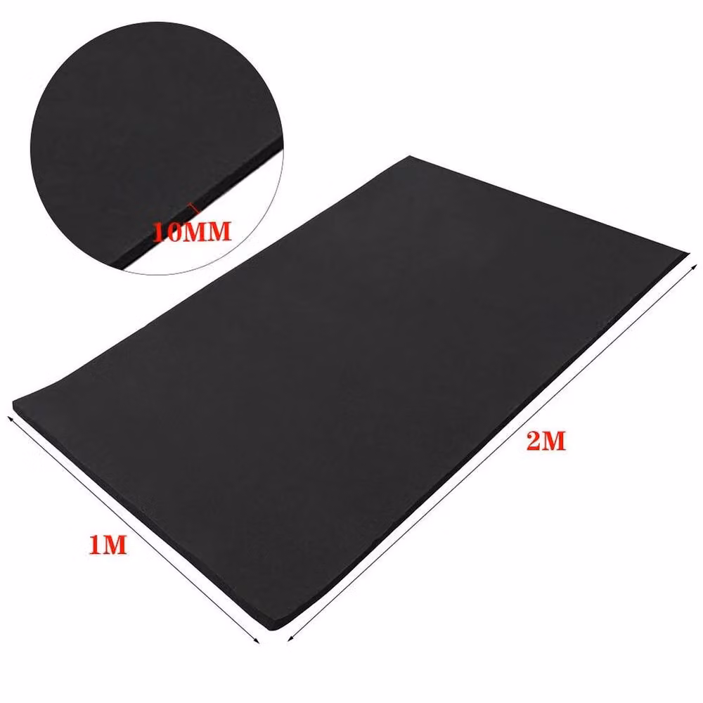 FLAVORA 10mm Self-adhesive Acoustic Soundproofing and Fireproof Rubber Foam in Black – 2