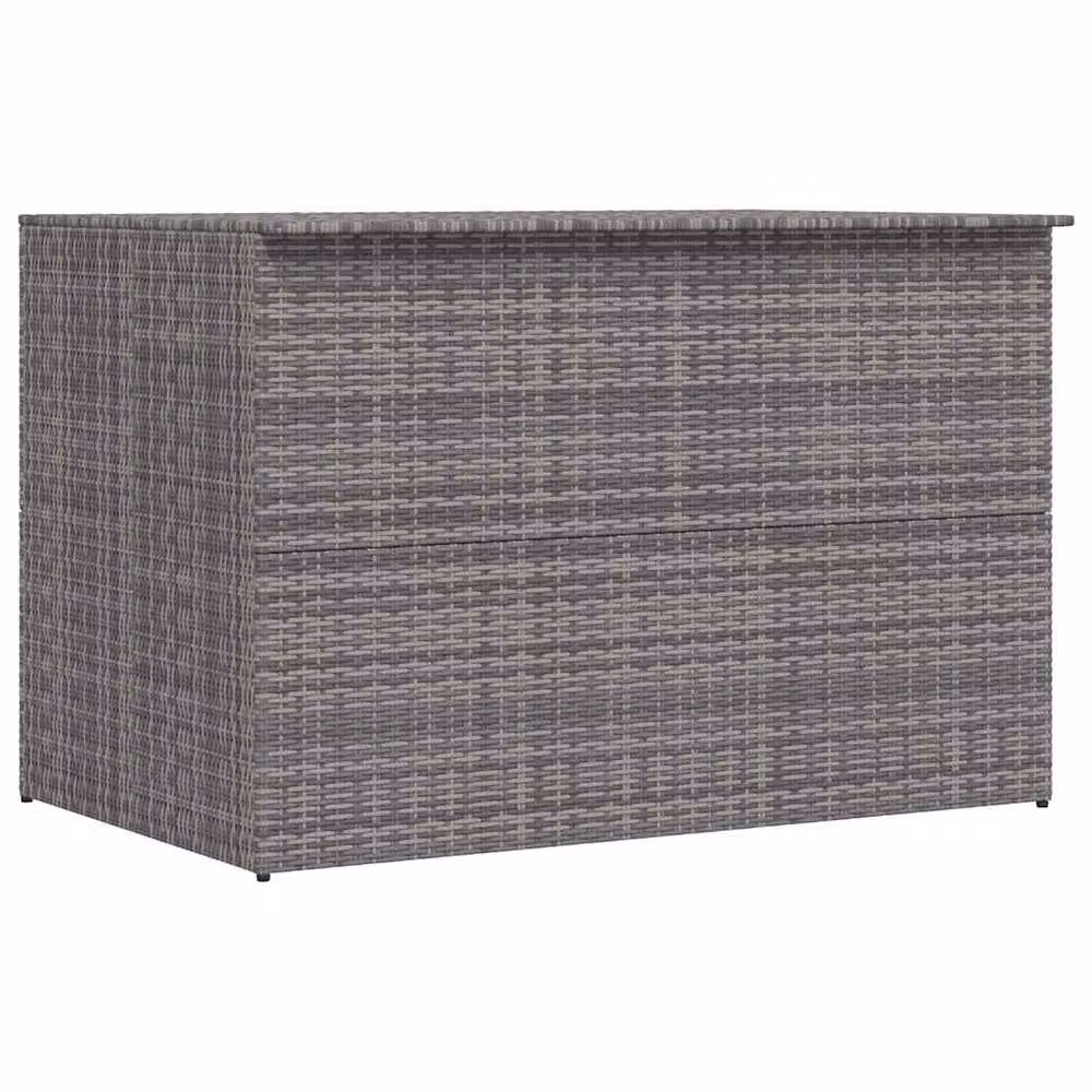 Berkfield Home Garden Grey Poly Rattan Storage Box W/D/H: 150 x 100 x 100 cm – 2