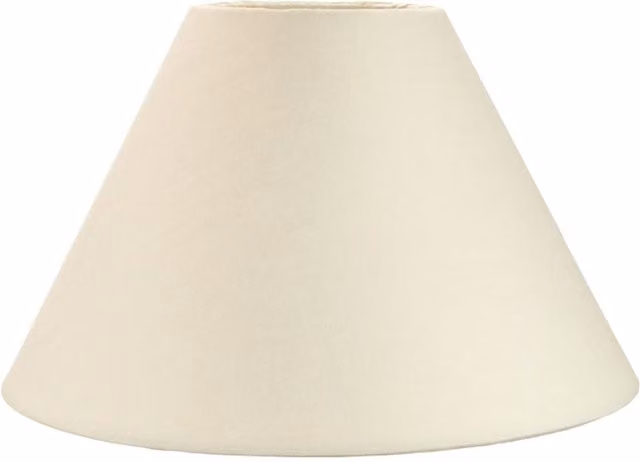 Happy Homewares Traditional Cotton Coolie Lampshade in Beige, Diameter: 35.56 cm