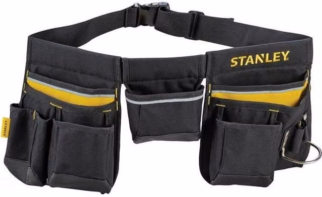 Stanley Polyester Textile Tool Apron in Black and Multicolour – 1