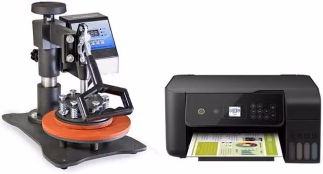 PixMax Dye Sublimation Plate Heat Press and Printer, Black