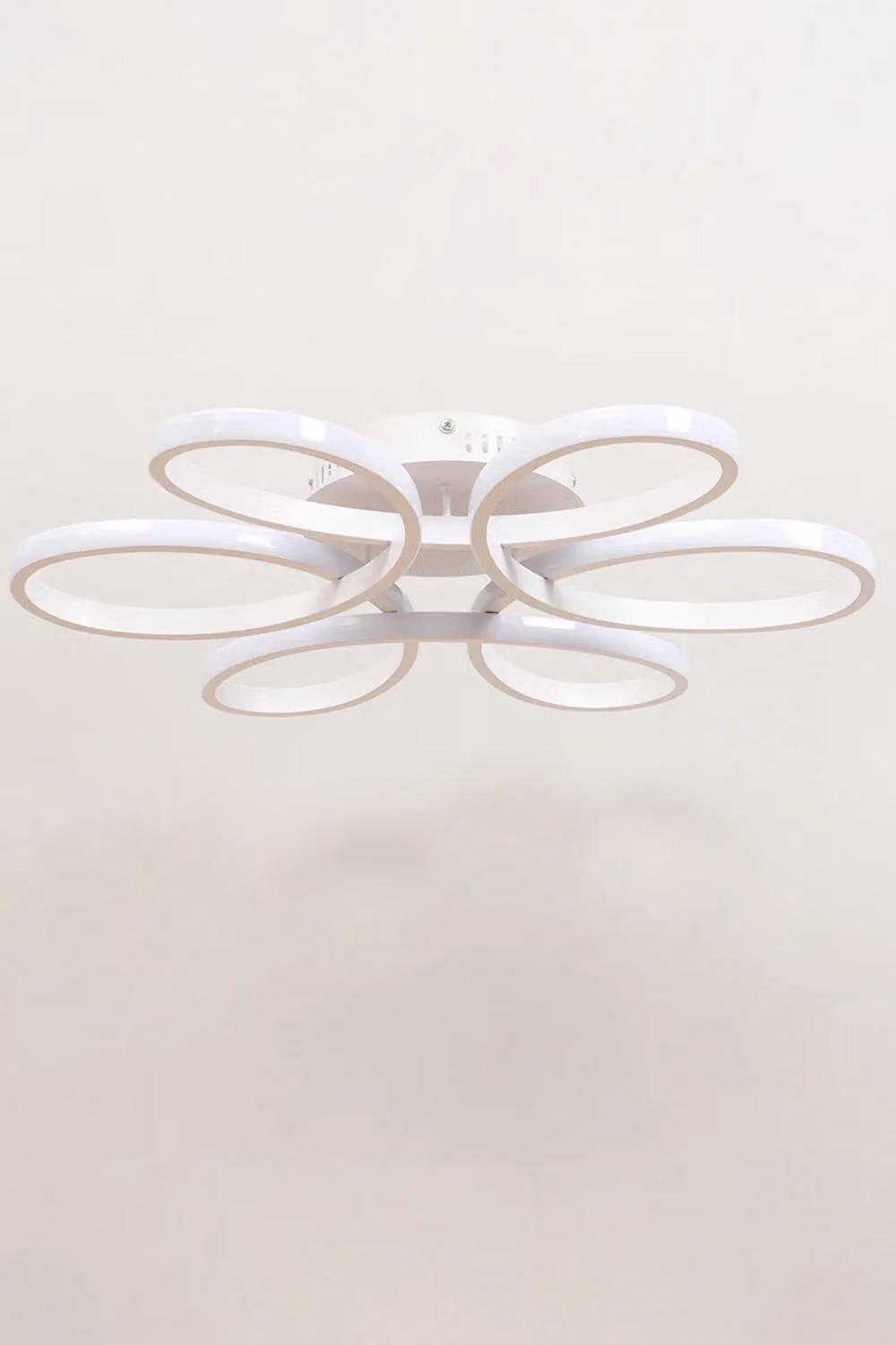 Living and Home Modern Acrylic Petal LED Semi Ceiling Light, White, Diameter: 58 cm – 2