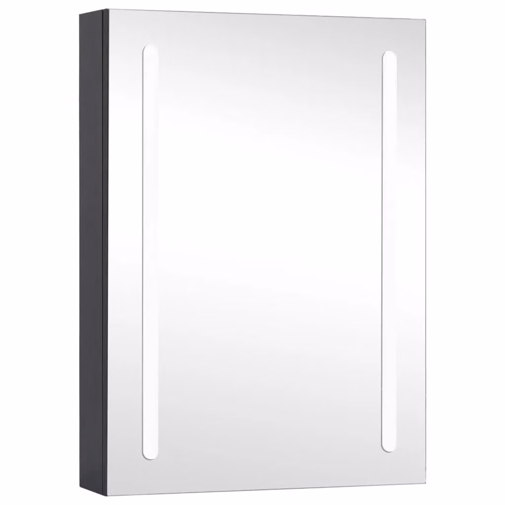 Berkfield Home LED Bathroom Mirror Cabinet in Black, W/D/H: 50 x 13 x 70 cm – 2