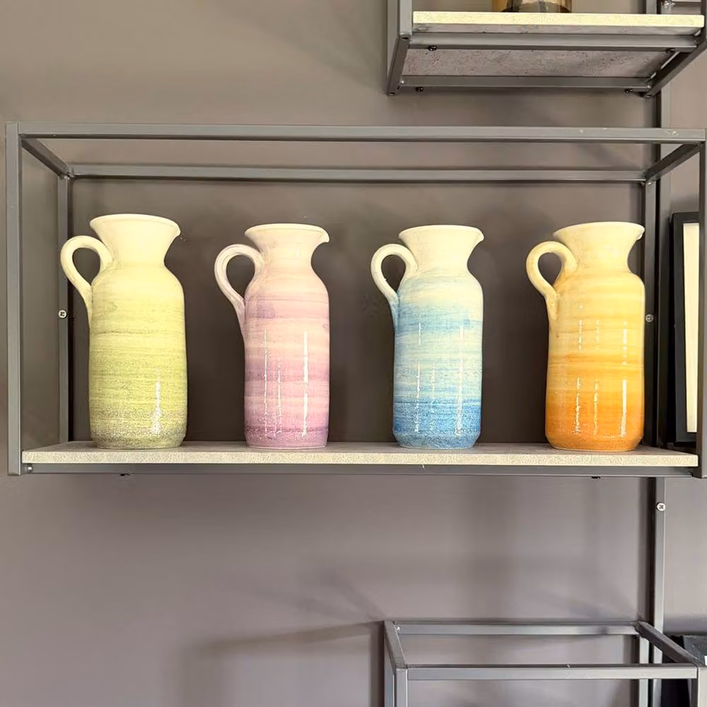 Verano Spanish Ceramics Pastel Beach Rustic Ceramic Jug, 0.5 l, Purple – 5