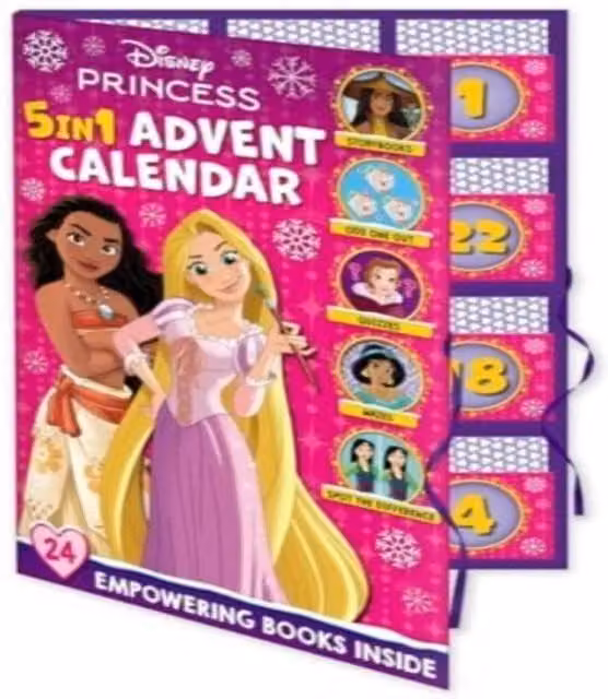 Walt Disney Princess 5-in-1 Advent Calendar Multicolour Paperback Book