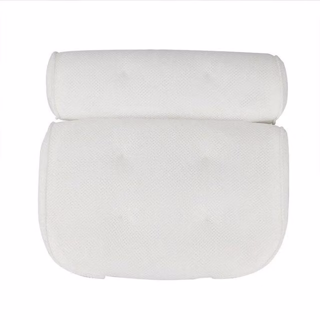 NESTLUNE Luxury Waterproof Anti-Slip Bath Pillow in White
