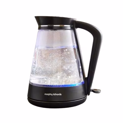 Morphy Richards Glass Jug Kettle, 1.7 l, Transparent with Blue Light Indicator – 1