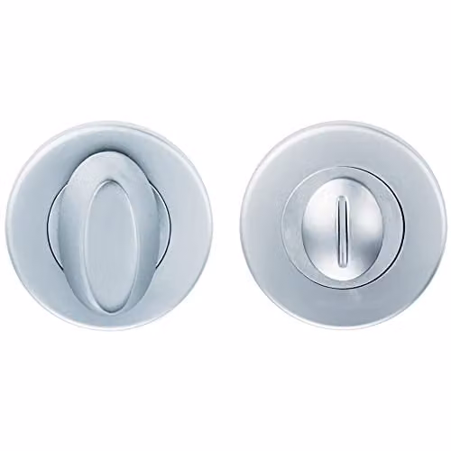 Loops Thumbturn Lock and Release Handle with Concealed Fix Push On Rose in Satin Chrome Silver