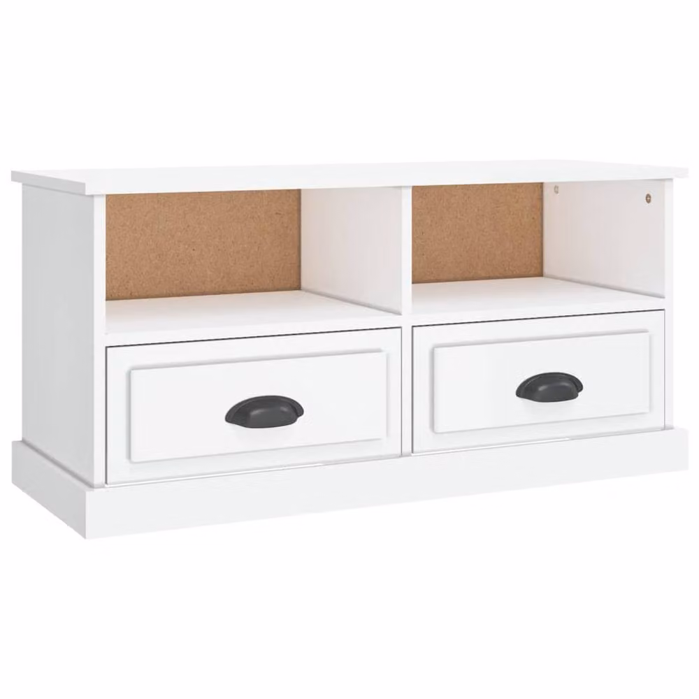 Berkfield Home Modern High Gloss White TV Cabinet W/D/H: 93 x 35.5 x 45 cm – 2