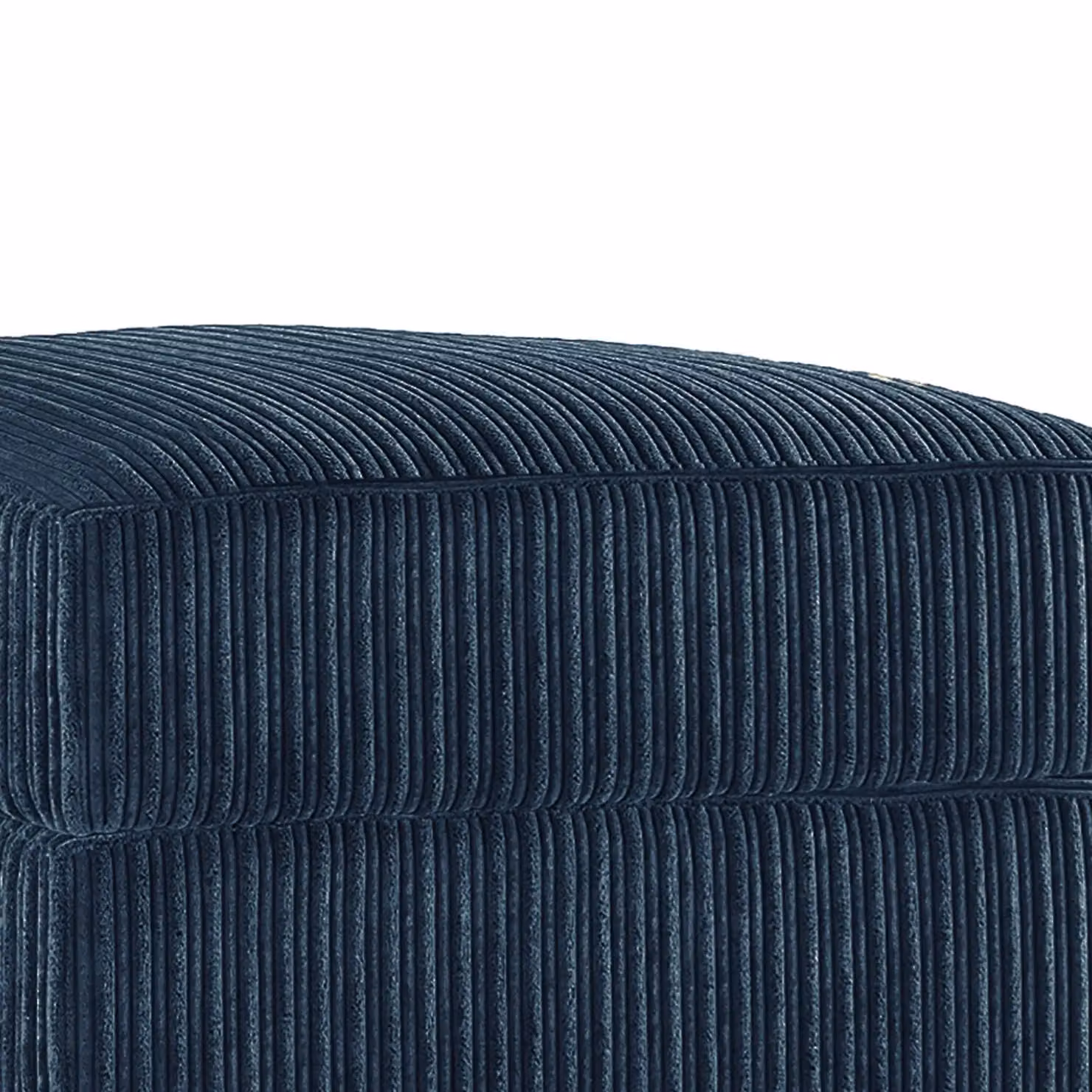 Furnishings For Less UK Luxor Delta Ferguson Soft Jumbo Cord Footstool in Navy Blue, W/D/H: 55 x 42 x 42 cm – 3