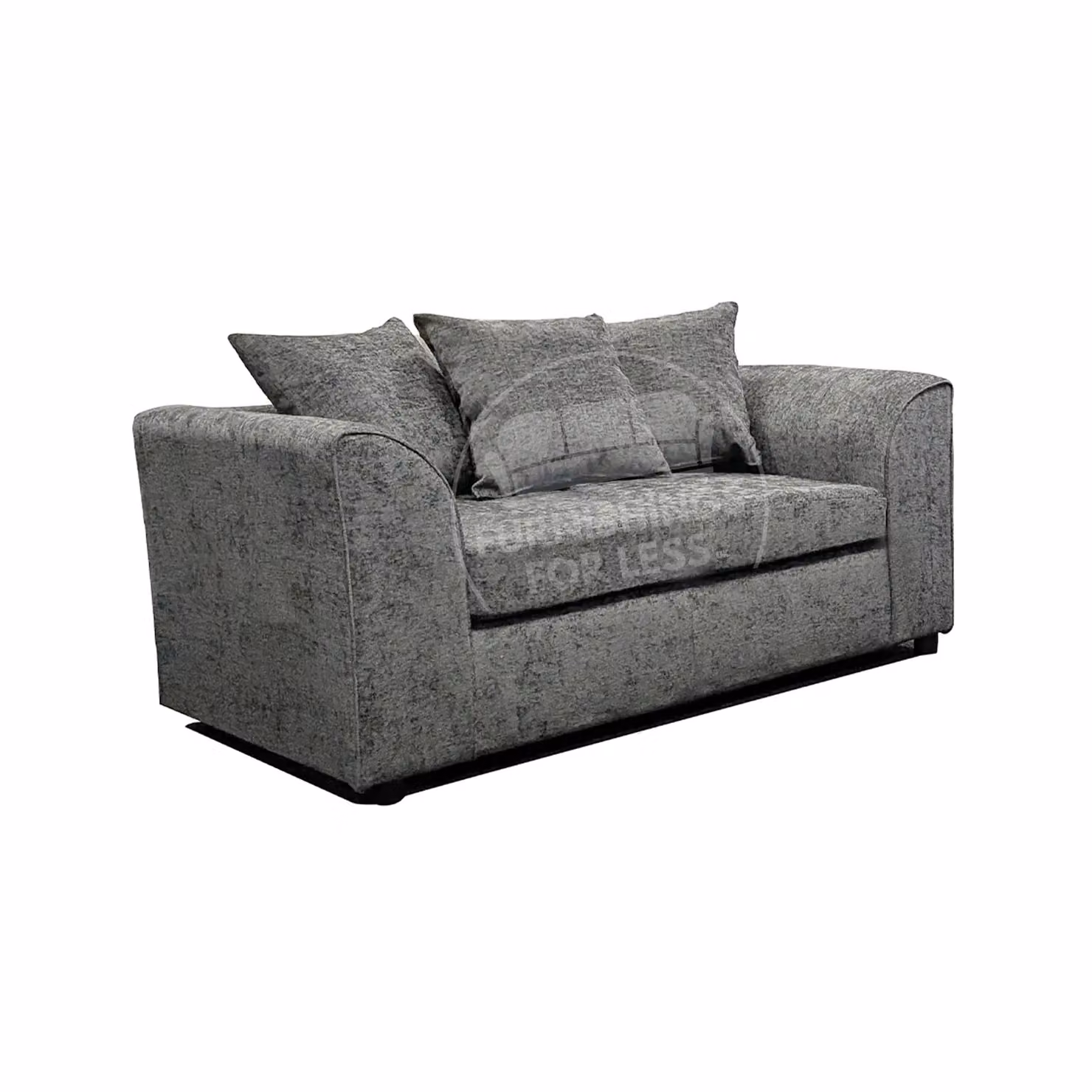 Furnishings For Less UK Monaco Chenille Fabric 3 Piece Sofa Suite in Light Grey, including 2 Seater Sofa and 2 Armchairs – 2