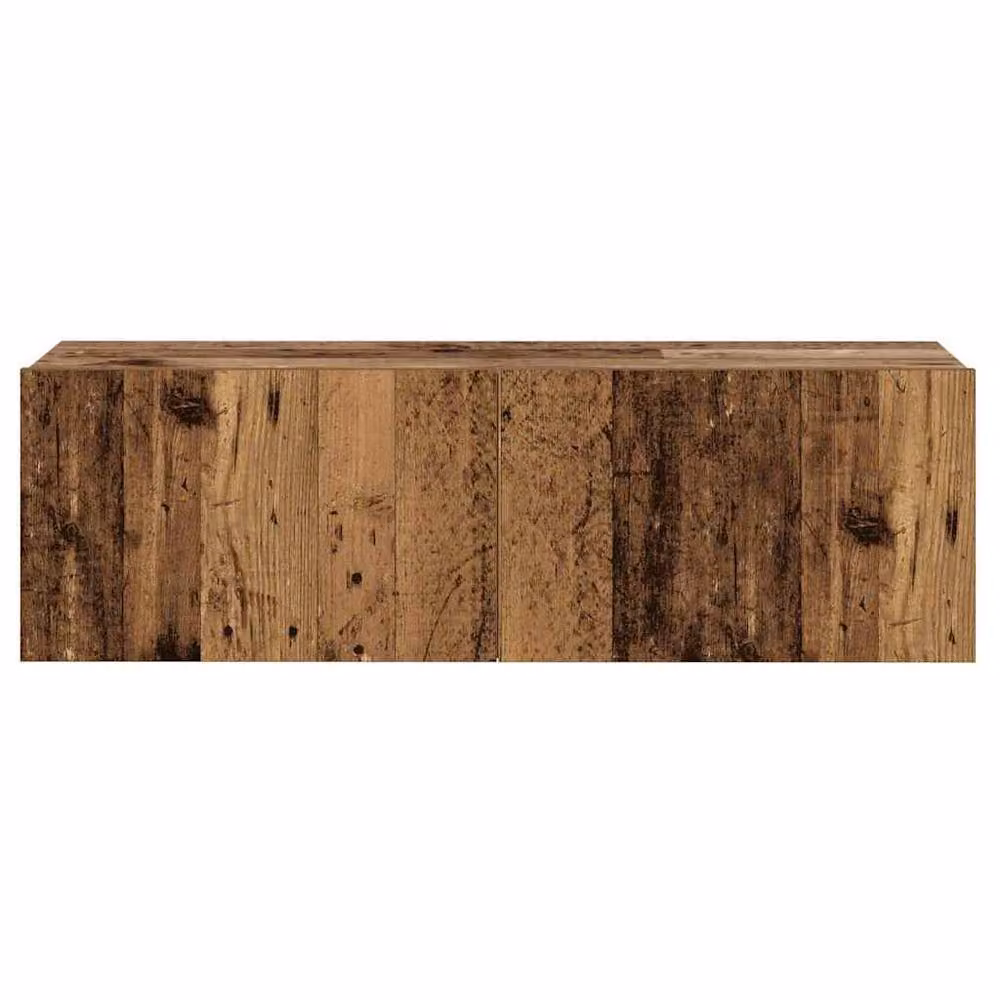 Berkfield Home 3-Piece Wall Mounted TV Cabinet Set in Brown Old Wood Engineered Wood – 2