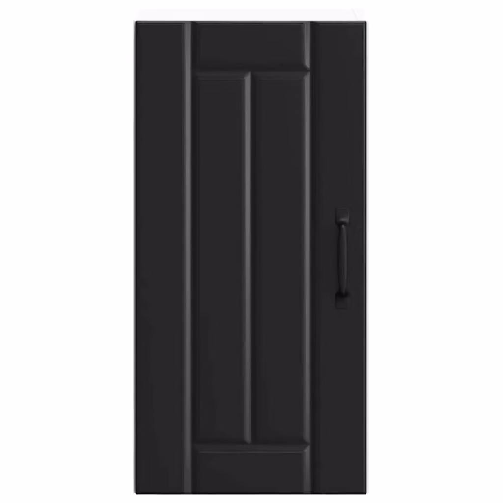 Berkfield Home Lucca Black Matt Wall Mounted Kitchen Cabinet with Glass Doors – 4