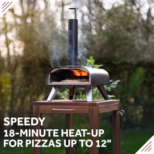 George Foreman Portable Wood Pellet Pizza Oven and Smoker in Black with Paddle and Carry Bag – 3