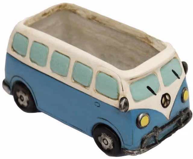 Betley Butterfly Blue Campervan Vintage Vehicle Resin Planter