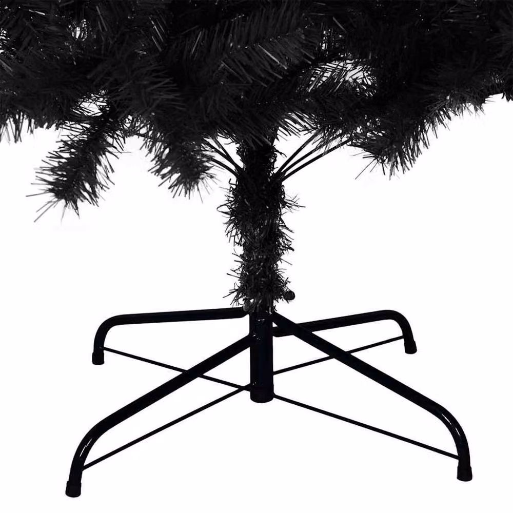 Berkfield Home Modern Artificial Christmas Tree in Black with Stand, Height: 210 cm – 6