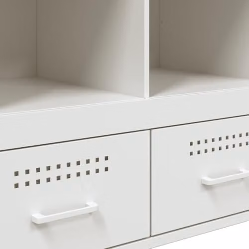 vidaXL Modern White Steel Highboard, W/D/H: 68 x 39 x 101.5 cm – 3