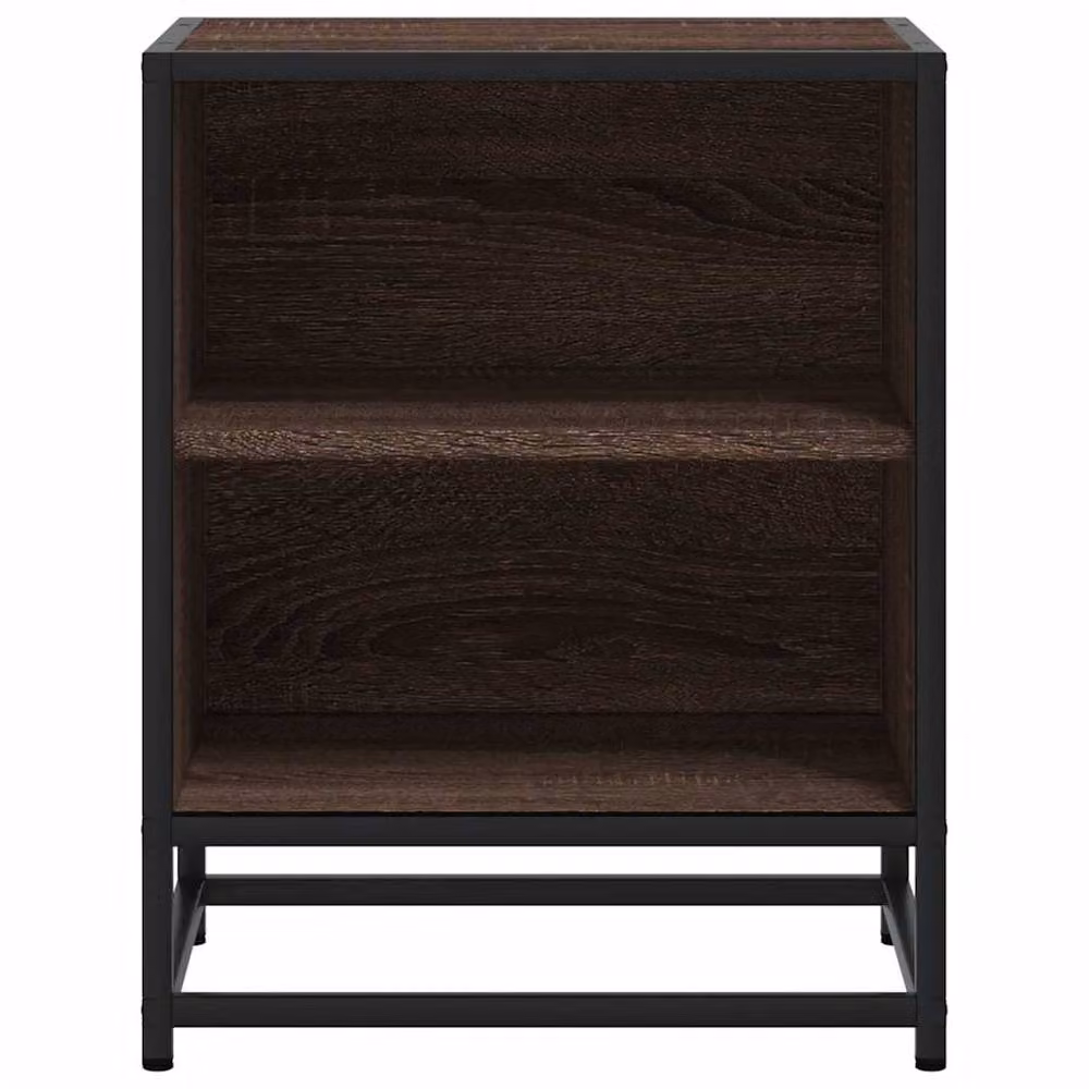 Berkfield Home Bedside Cabinet in Brown Oak, W/D/H: 40 x 31 x 50 cm – 5