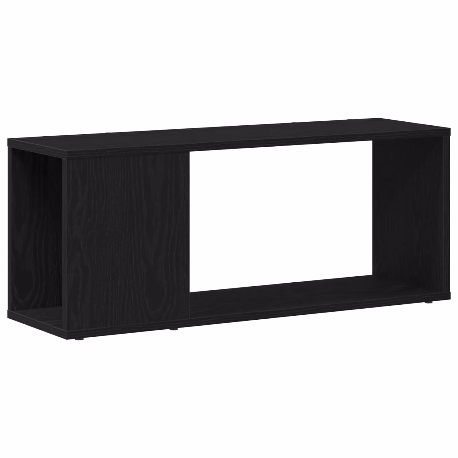 Berkfield Home Modern White and Black TV Stand Made from Engineered Wood, W/D/H: 80 x 24 x 32 cm – 2