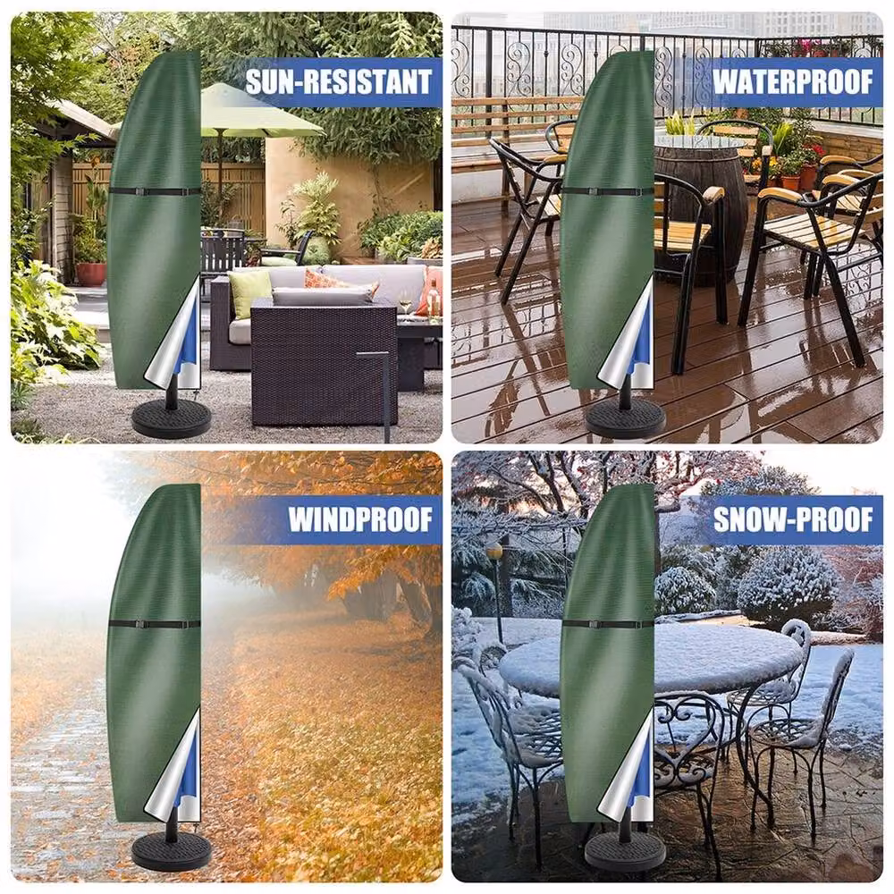 FLAVORA Green Heavy Duty Parasol Cover, W/D/H: 100 x 15 x 15 cm – 2
