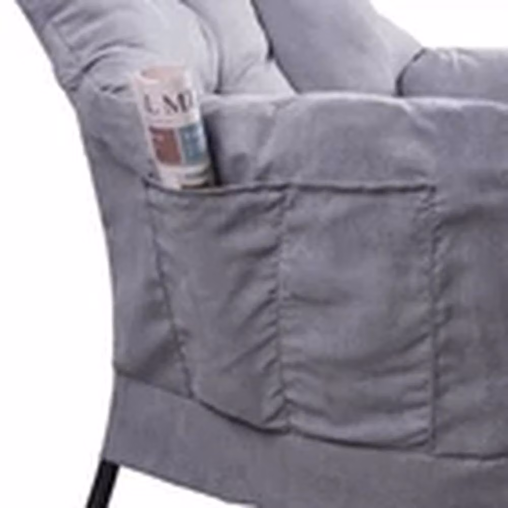 Kelvenix Lazy Chair with Ottoman in Light Grey – 3
