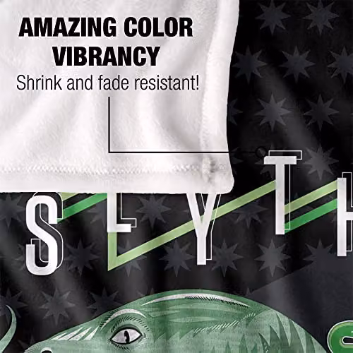 LOGOVISION Harry Potter Slytherin Throw Blanket, Multicolour and White, W: 152 cm, D: 127 cm – 3