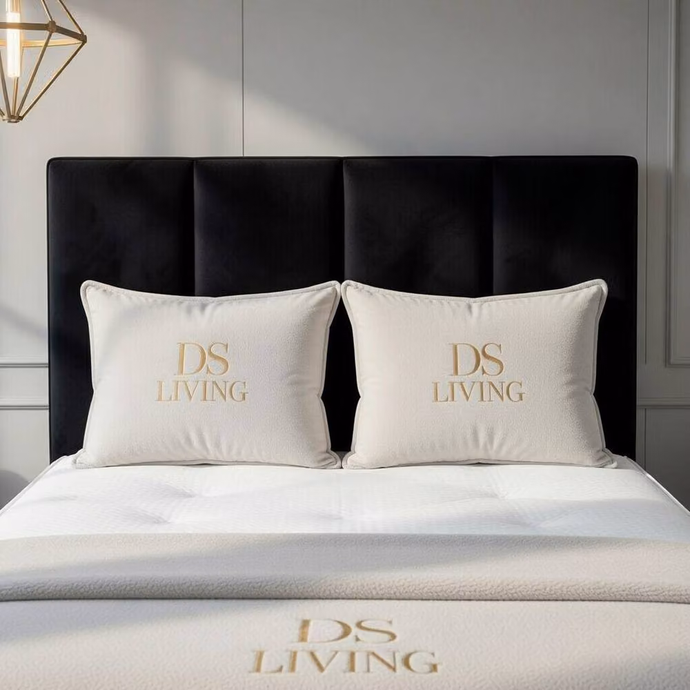 DS Living Harmony Black Velvet Upholstered Ottoman Bed, W/D/H: 90 x 200 cm – 2