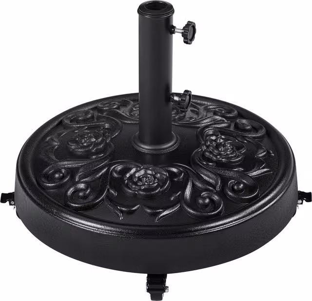 Yaheetech Black Metal Round Parasol Patio Umbrella Base Stand, 25kg