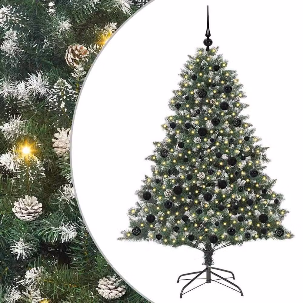 Berkfield Home Modern Artificial Christmas Tree in Green, W/D/H: 126 x 126 x 180 cm – 3