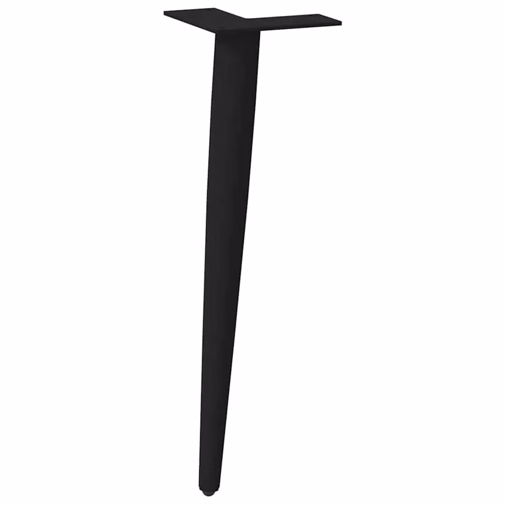 Berkfield Home Conical Steel Coffee Table Legs, 4 Pieces, Black Matt, Height: 42.5 cm – 2