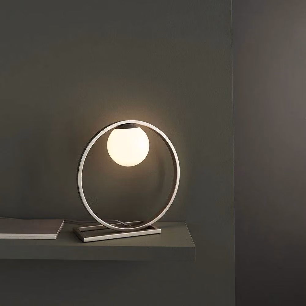 Netlighting RAVELLO Contemporary Glass Bedside Table Lamp in Silver – 2