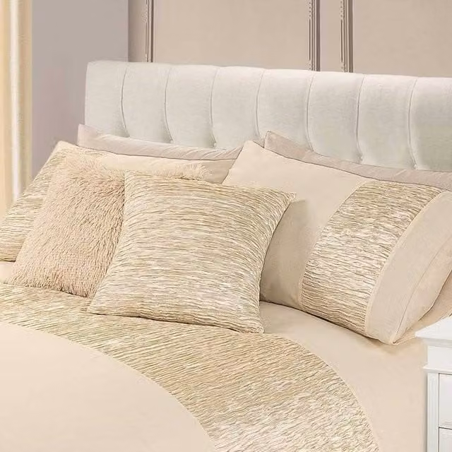 Intimates Freya Duvet Cover and Pillowcase Set in Beige, W/D/H: 140 x 200 cm and 90 x 200 cm