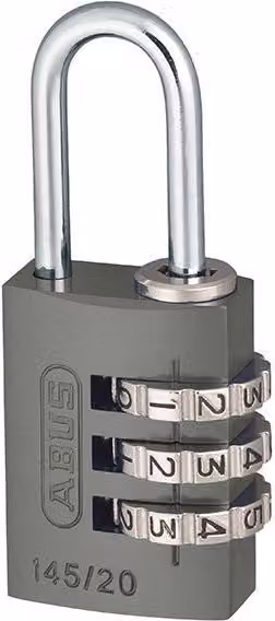 ABUS Aluminium Combination Padlock in Titanium and White – 5