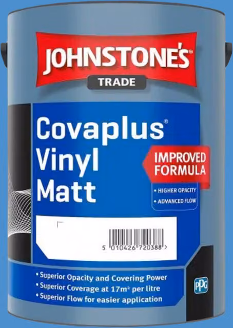 Johnstone's Covaplus Matt Dispersion Paint, Blue Star, 5 l – 1