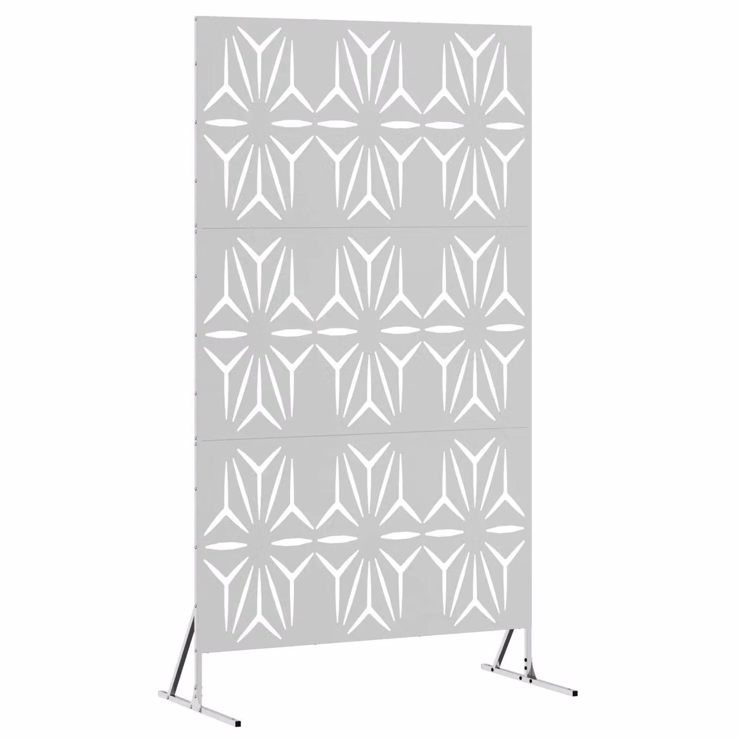 Berkfield Home Rectangular Privacy Screen in Silver Galvanised Steel, W: 100 cm, D: 50 cm, H: 180 cm – 2