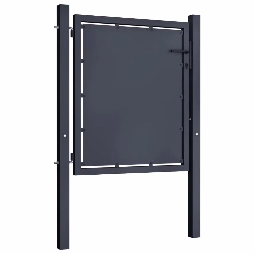 Berkfield Home Anthracite Steel Swing Garden Gate W/H: 100 x 100 cm – 2