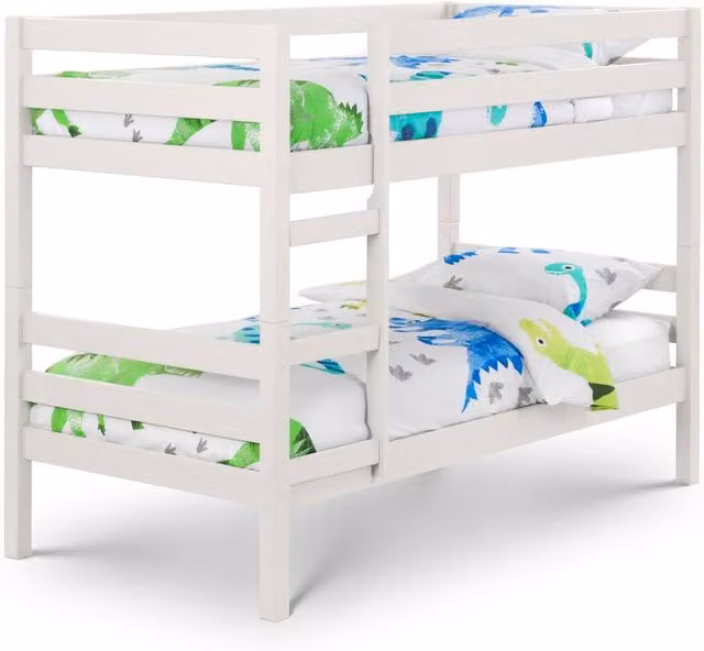 Cheshire Solid Fir Wood Bunk Bed in Surf White, Single 90 x 200 cm – 1