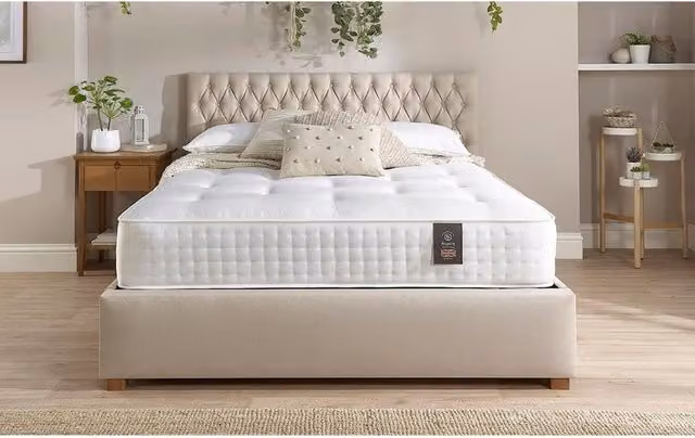 Aspire Natural Cashmere 2000 Pocket Mattress, White, W/D: 150 x 200 cm