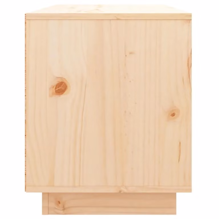 Berkfield Home Rustic Solid Wood Pine TV Cabinet in Brown, W/D/H: 74 x 35 x 44 cm