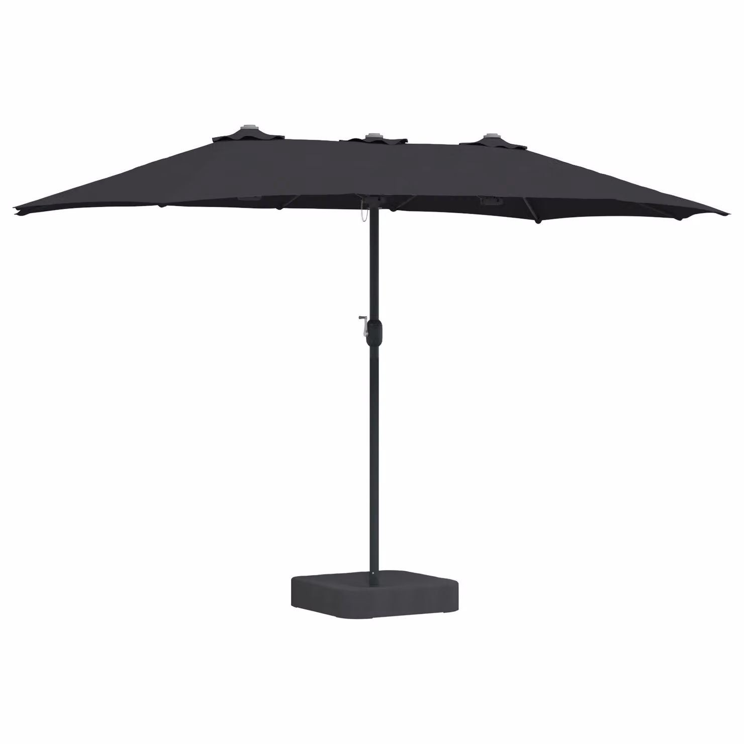 Berkfield Home Black Cantilever Garden Parasol with Polyester Fabric and Steel Frame, W/D/H: 385 x 209 x 244 cm – 2