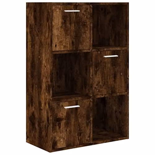 vidaXL Modern Oak Storage Cabinet in Brown, W/D/H: 60 x 29.5 x 90 cm – 1