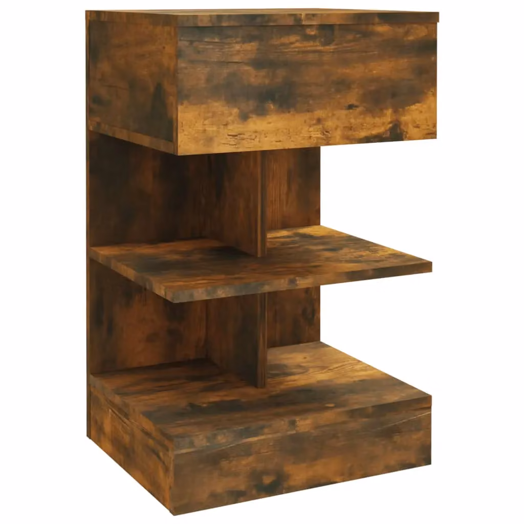 Berkfield Home Bedside Cabinet in Smoked Oak Brown, W/D/H: 40 x 35 x 65 cm – 2